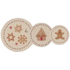 Christmas Cookie Mini Bowl Covers, Set of 3
