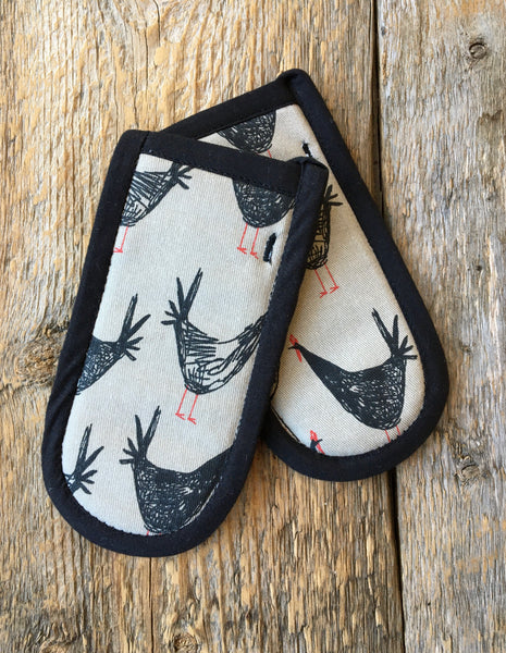 Chickens Handle Holders, Set of 2