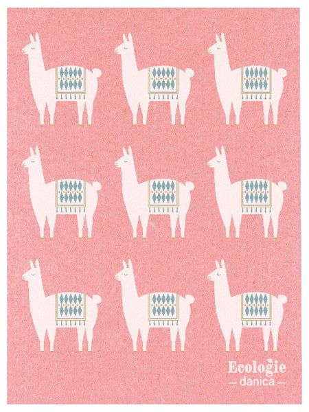 Lupe Llama Swedish Dishcloth
