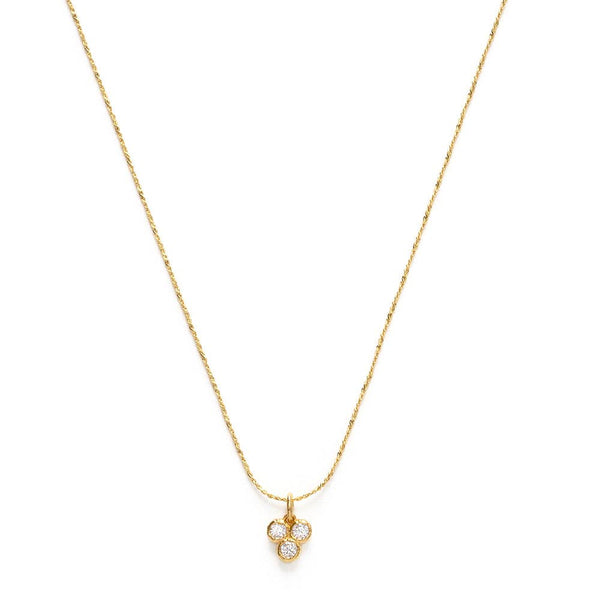 Tiny Triple Crystal Necklace