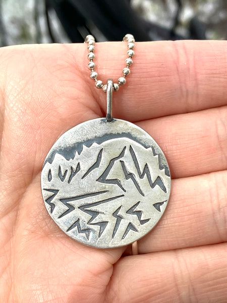 Fremont Peak Silver Necklace