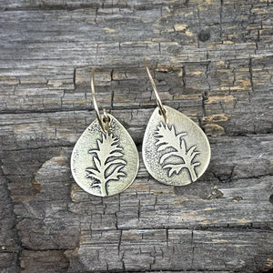 Brass Indian Paintbrush Earrings
