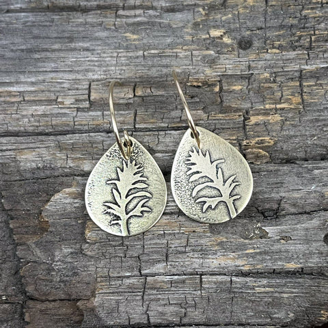 Brass Indian Paintbrush Earrings