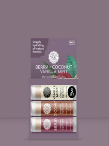 Berry, Vanilla, and Coconut Lip Balm Set