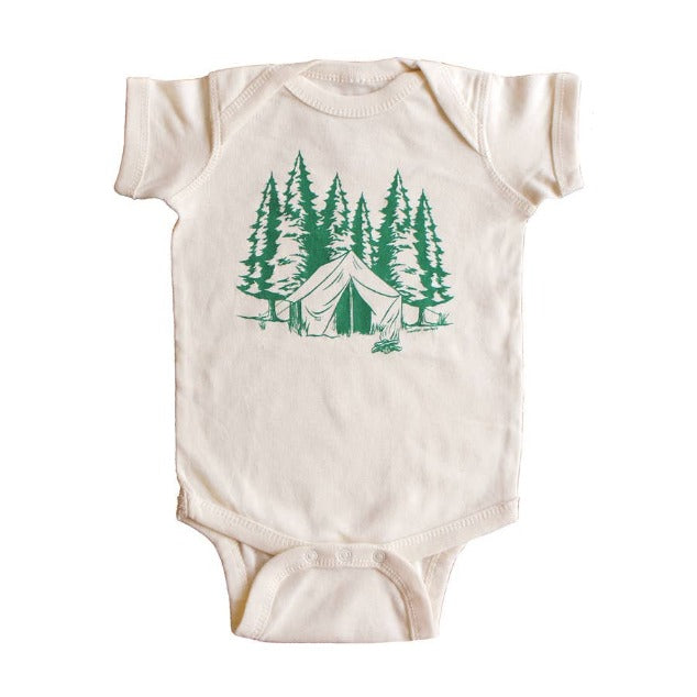 Camping Onesie Natural Color, 6-12 Months