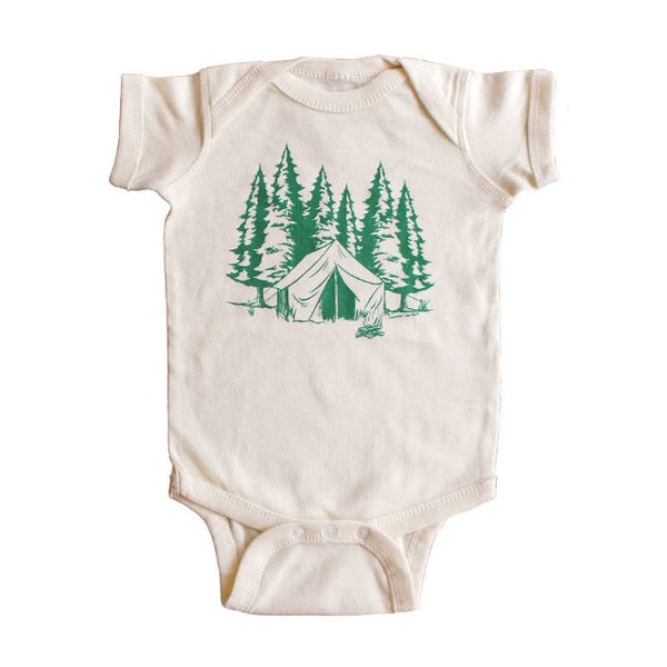 Camping Onesie Natural Color, 6-12 Months