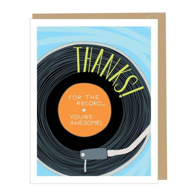 Vinyl Record Thank You Card