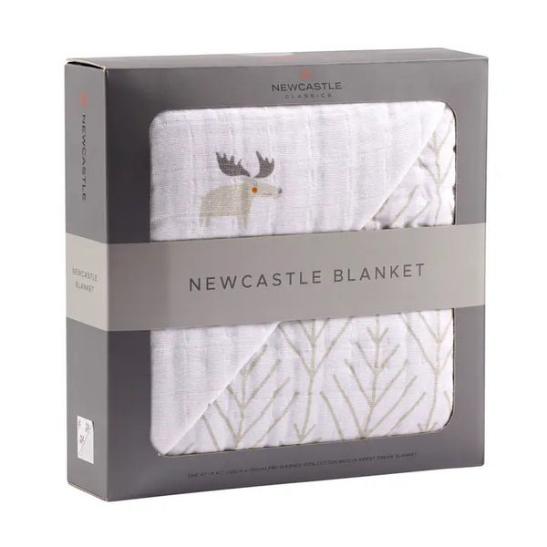 Mister Moose Cotton Blanket