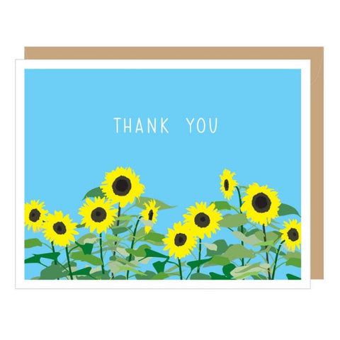 Sunflower Field Thank You Card