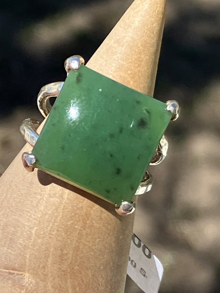 Wyoming Jade Square Prong Ring