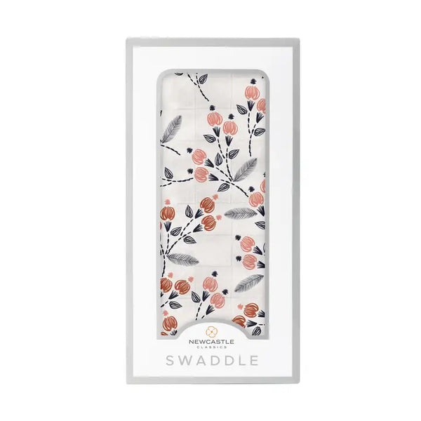 Dahlia Floral Bamboo Swaddle