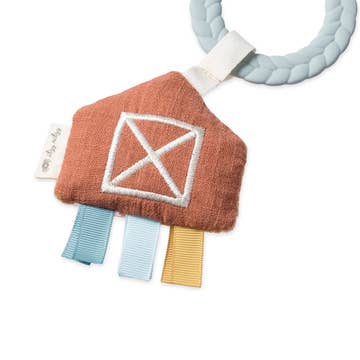Bitzy Busy Ring, Teething Activity Toy, Farm