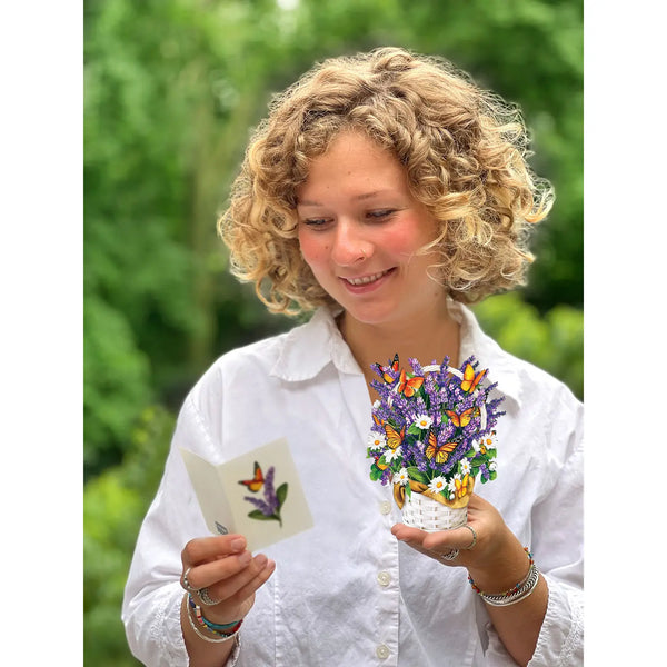 Lavender & Butterflies Mini Pop Up Card
