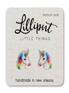 White Unicorn Earrings