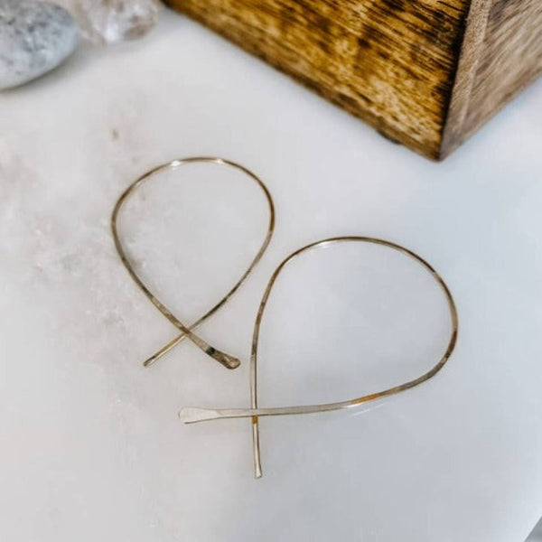 14k Gold Fill Loop Threader Earrings