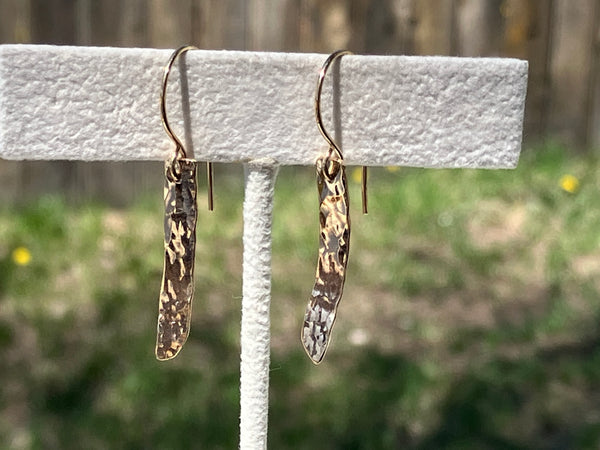 Gold Ribbon Earrings