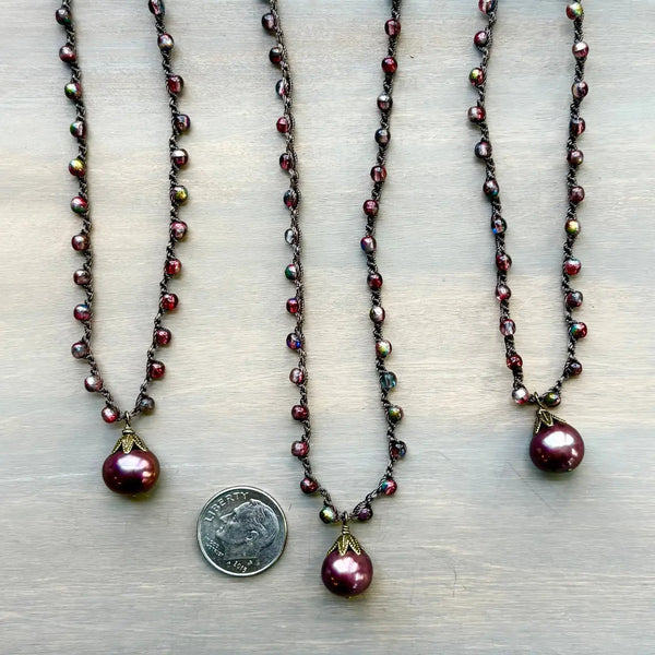 Rose Freshwater Pearl Necklace