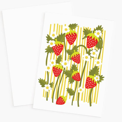 Strawberries Blank Card