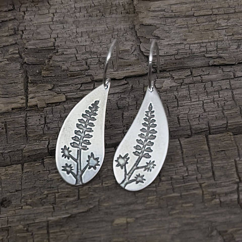 Matte Silver LUPINE Earrings