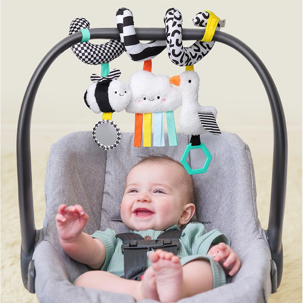 High Contrast Spiral Car Seat Activity Toy
