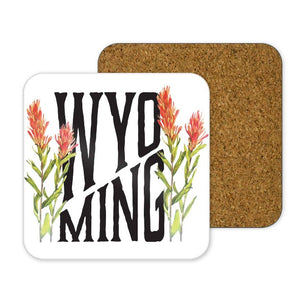 Wyoming Paintbrush Cork Coaster