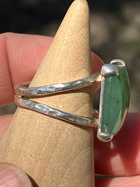 Wyoming Jade Square Prong Ring