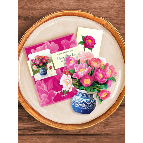 Peony Paradise Mini Pop Up Card