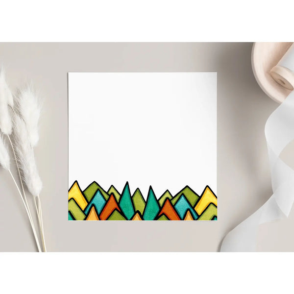 Triangle Trees Mini Square Notes