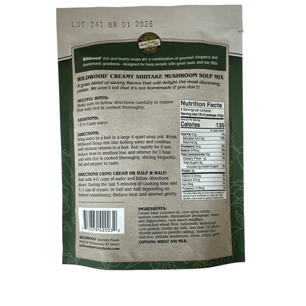 Creamy Shiitake Mushroom Soup Mix
