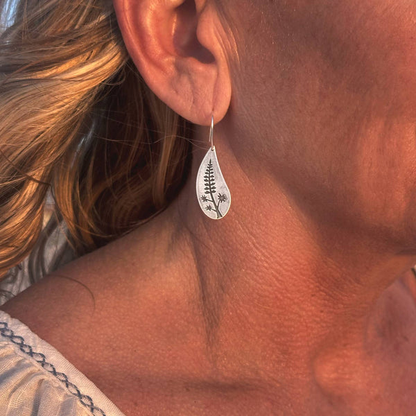 Matte Silver LUPINE Earrings