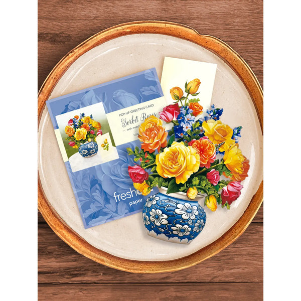 Sorbet Roses Mini Pop Up Card