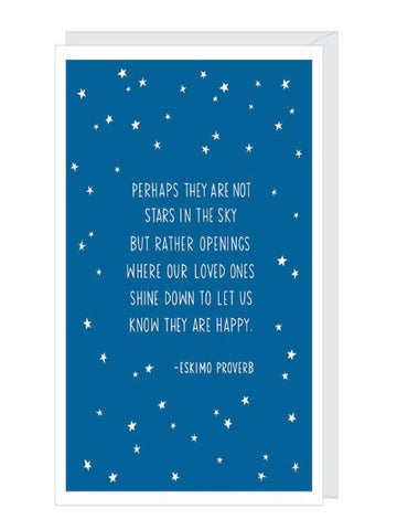 Stars in the Sky Proverb Sympathy Card
