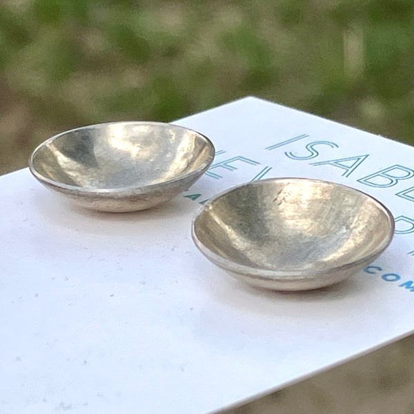 Silver Bowl Post Earrings