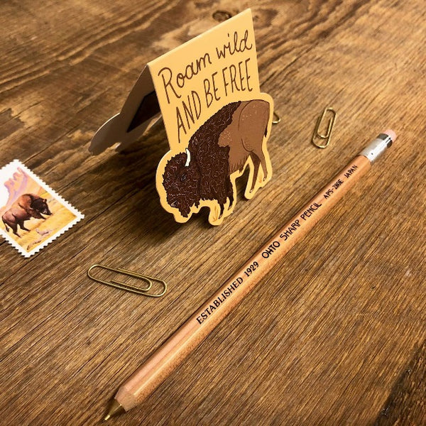 Roam Wild Buffalo Magnetic Bookmark