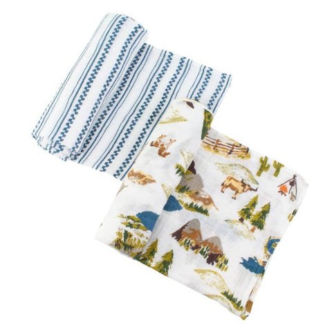 Wyoming and Western Swaddle Set of 2