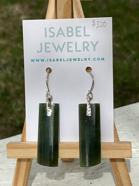 Wyoming Jade Rectangle Earrings