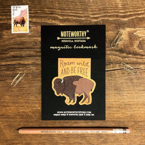 Roam Wild Buffalo Magnetic Bookmark