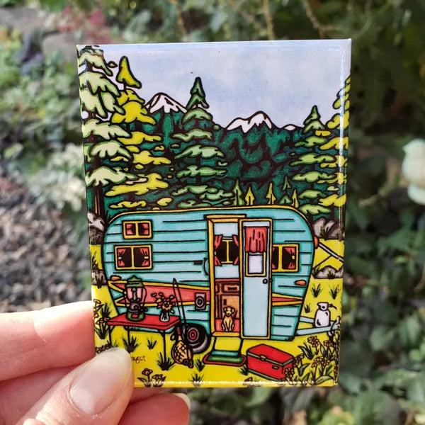 Vintage Camper Magnet