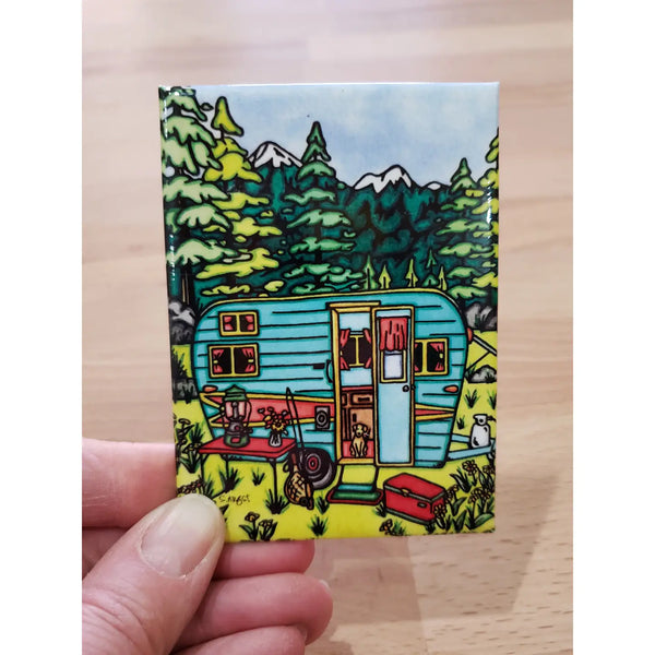 Vintage Camper Magnet