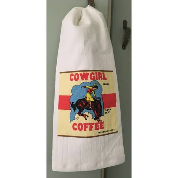 Cowgirl Coffee Tea Towel