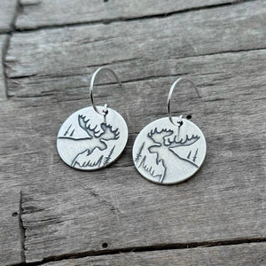 Moose Matte Silver Earrings