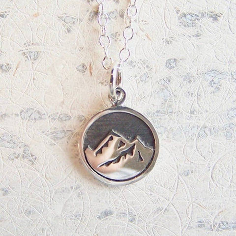 Sterling Silver Mountain Charm Necklace