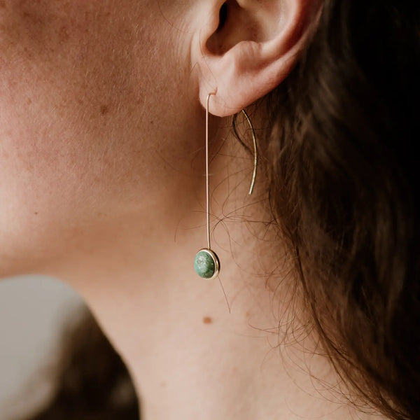Anther Drops Turquoise Earrings