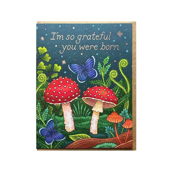 Mushrooms Birthday Card