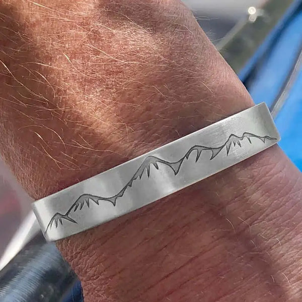 Silver Snowcaped Mountains Cuff