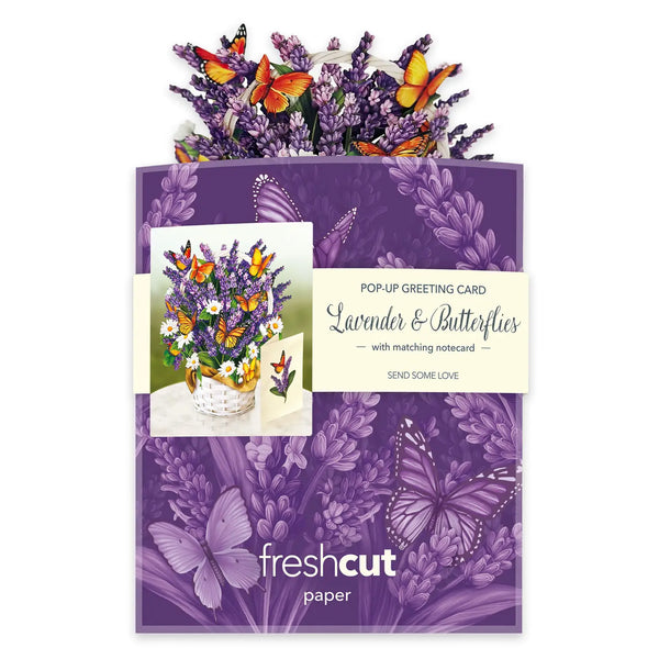 Lavender & Butterflies Mini Pop Up Card