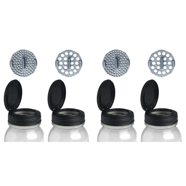 Spice Lid Set, 4 flip tops, 4 inserts