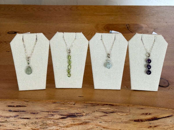 Assorted Gemstone Pendant Necklaces