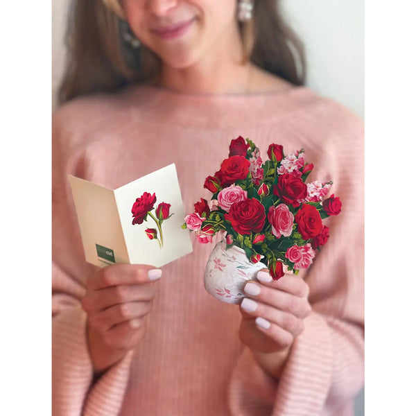 Blooming Roses Mini Pop Up Card