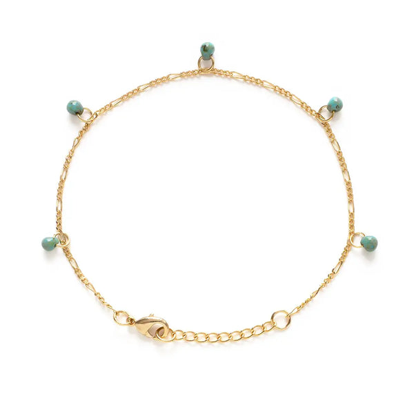 Turquoise Bead Japanse Drop Bracelet